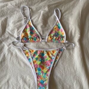 Kulani Kinis Yellow and Pink Bikini Set